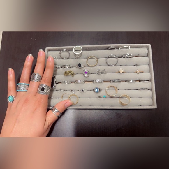 Women silver plated Finger Rings, For Party Mix Style Jewelry. - Picture 9 of 9